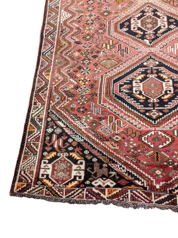 252 x 177 cm Qashqai Traditional Red Rug - Rugoutlet