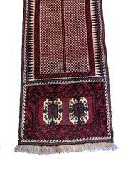 254 x 75 cm Persian Baluch Tribal Magenta Rug - Rugoutlet