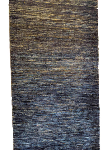 254 x 82 cm Modern Persian Gabbeh Tribal Blue Rug - Rugoutlet