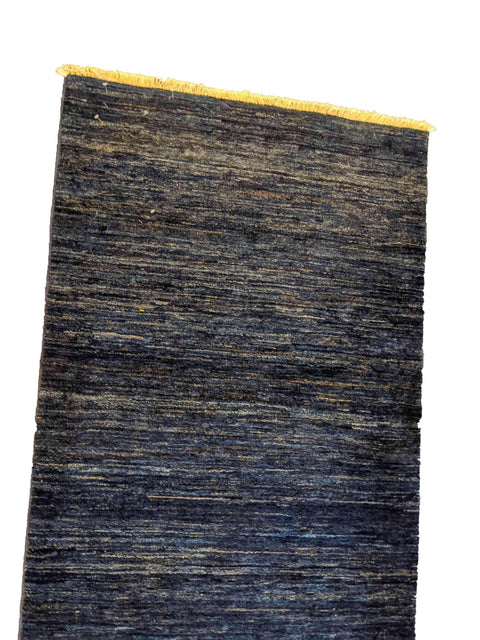 254 x 82 cm Modern Persian Gabbeh Tribal Blue Rug - Rugoutlet