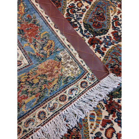 255 x 168 cm Handmade Gom Traditional Blue Rug - Rugoutlet