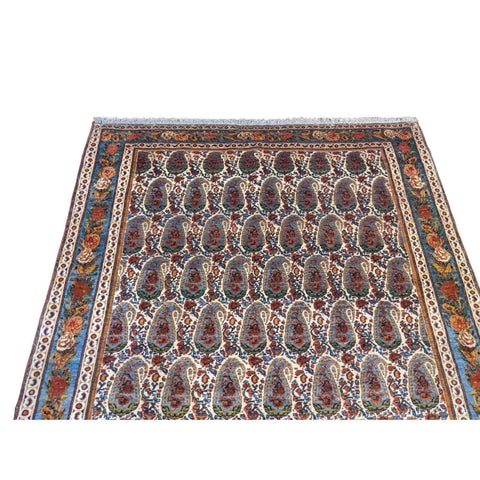 255 x 168 cm Handmade Gom Traditional Blue Rug - Rugmaster