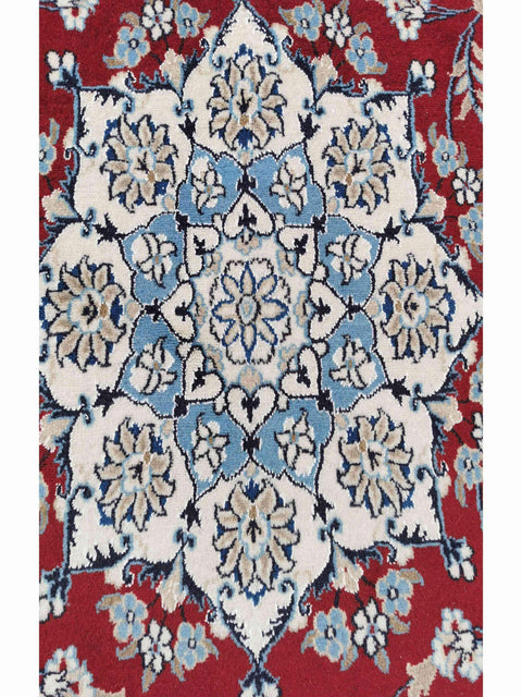 255 x 195 cm Nain Silk & Wool Traditional Grey Rug - Rugmaster