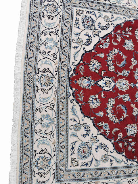255 x 195 cm Nain Silk & Wool Traditional Grey Rug - Rugmaster