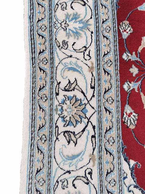 255 x 195 cm Nain Silk & Wool Traditional Grey Rug - Rugmaster