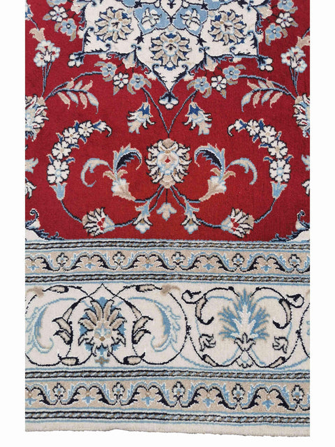 255 x 195 cm Nain Silk & Wool Traditional Grey Rug - Rugmaster