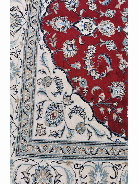 255 x 195 cm Nain Silk & Wool Traditional Grey Rug - Rugmaster