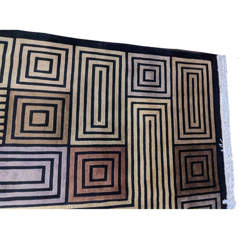 256 x 156 cm Modern Handmade Black Stylish Rug - Rugmaster