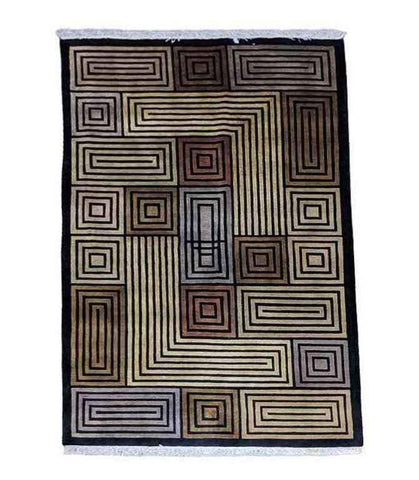 256 x 156 cm Modern Handmade Black Stylish Rug - Rugmaster