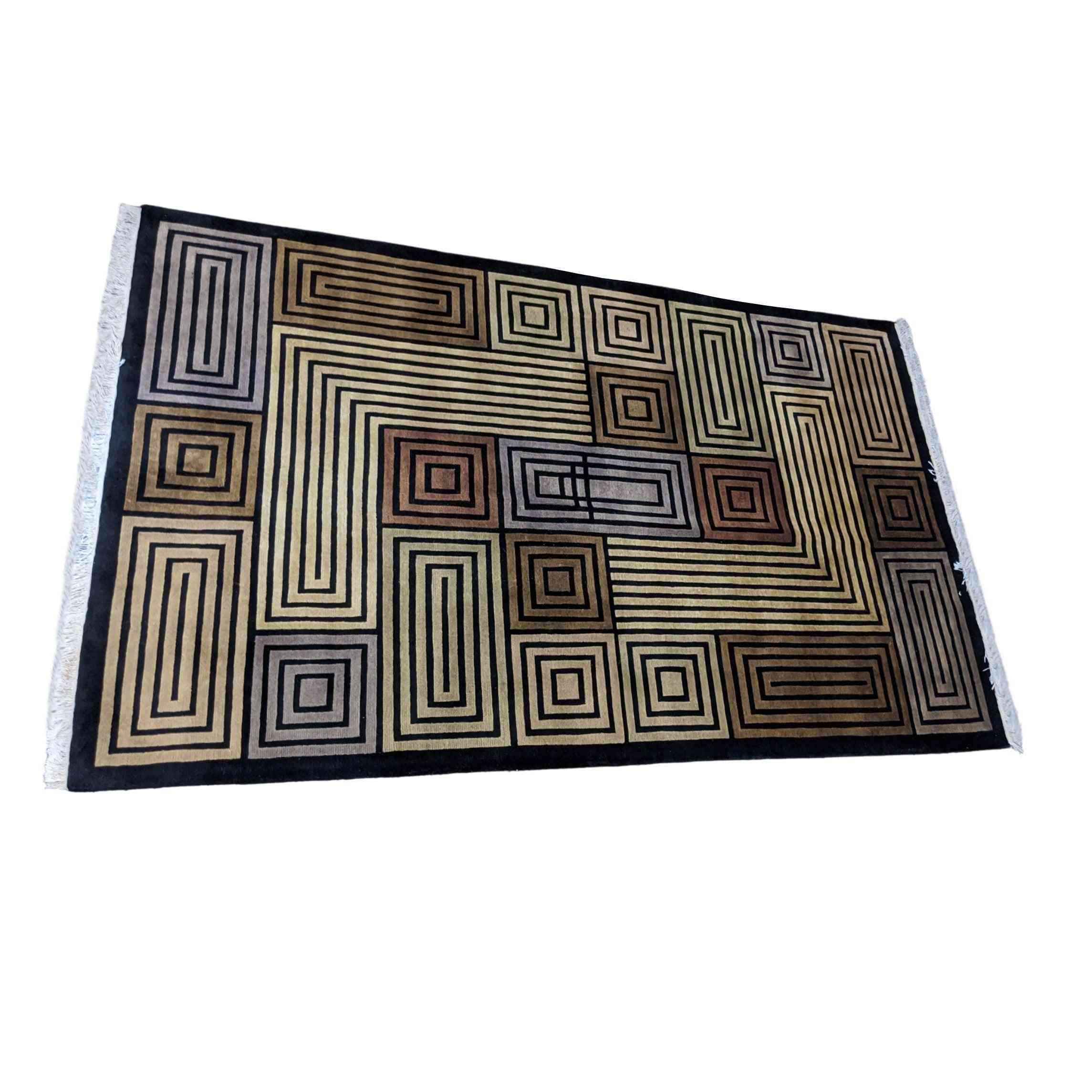 256 x 156 cm Handmade Black Stylish Rug - Rugoutlet