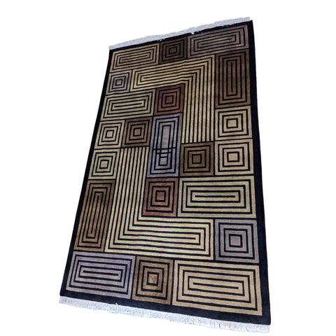 256 x 156 cm Modern Handmade Black Stylish Rug - Rugmaster
