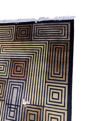 256 x 156 cm Modern Handmade Black Stylish Rug - Rugmaster