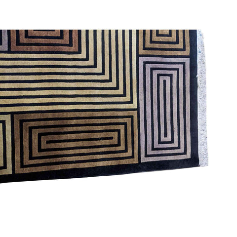 256 x 156 cm Modern Handmade Black Stylish Rug - Rugmaster