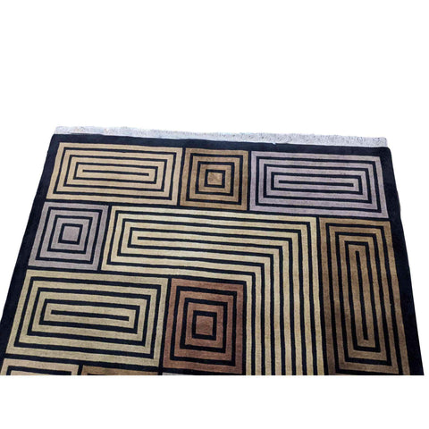 256 x 156 cm Modern Handmade Black Stylish Rug - Rugmaster