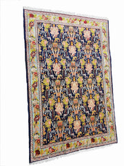 256 x 171 cm Senneh Kurdistan Traditional Blue Rug - Rugmaster