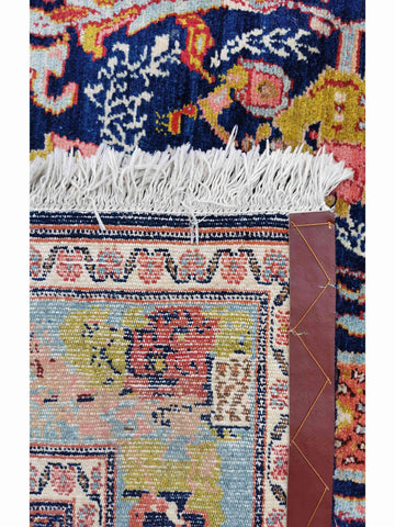 256 x 171 cm Senneh Kurdistan Traditional Blue Rug - Rugoutlet
