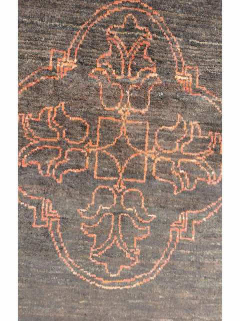 256 x 206 cm Modern Orange & Black Rug - Rugmaster