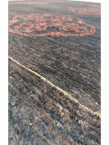 256 x 206 cm Orange & Black Rug - Rugoutlet