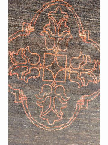 256 x 206 cm Modern Orange & Black Rug - Rugmaster