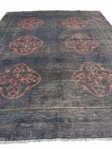 256 x 206 cm Orange & Black Rug - Rugoutlet