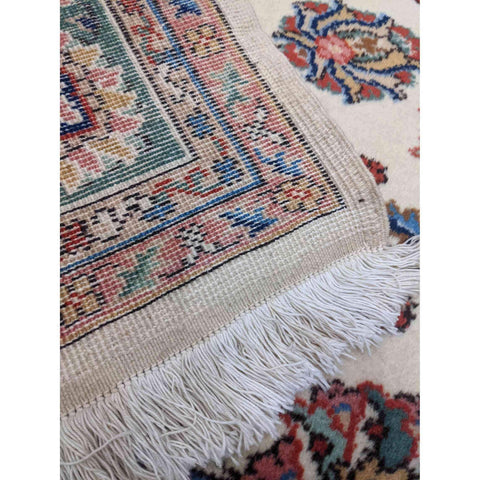 257 x 190 cm Tabriz Traditional White Rug - Rugoutlet