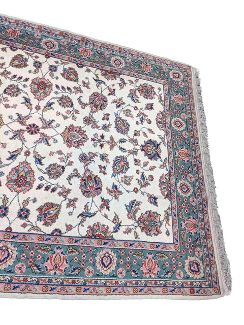 257 x 190 cm Tabriz Traditional White Rug - Rugoutlet
