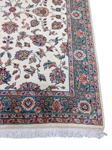 257 x 190 cm Tabriz Traditional White Rug - Rugoutlet
