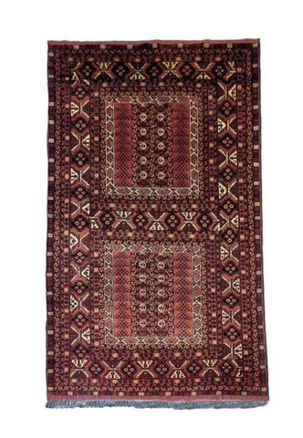 260 x 168 cm Afghan Hachlu Tribal Red Rug - Rugoutlet