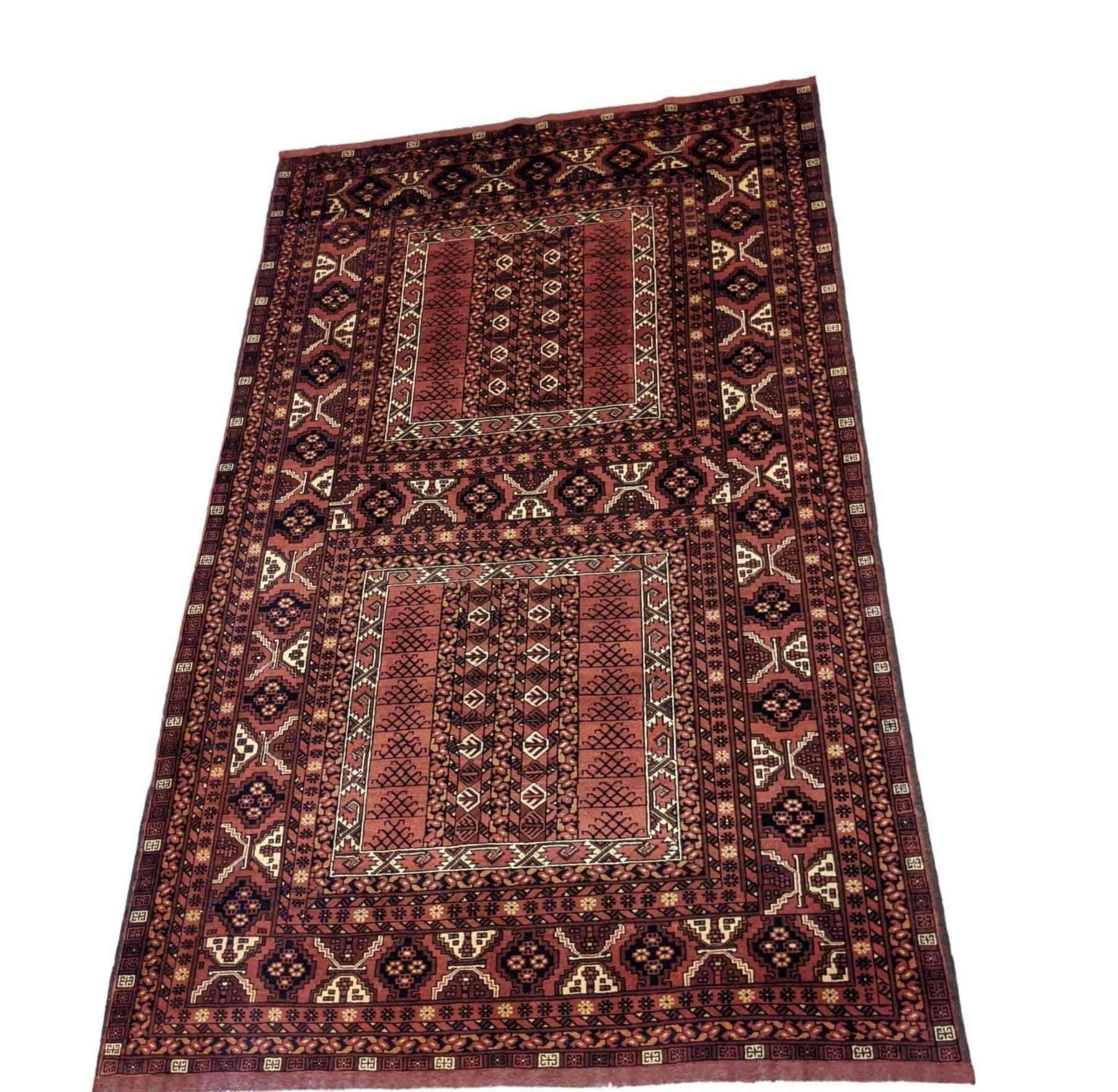 260 x 168 cm Afghan Hachlu Tribal Red Rug - Rugoutlet