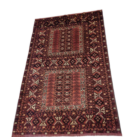 260 x 168 cm Afghan Hachlu Tribal Red Rug - Rugmaster