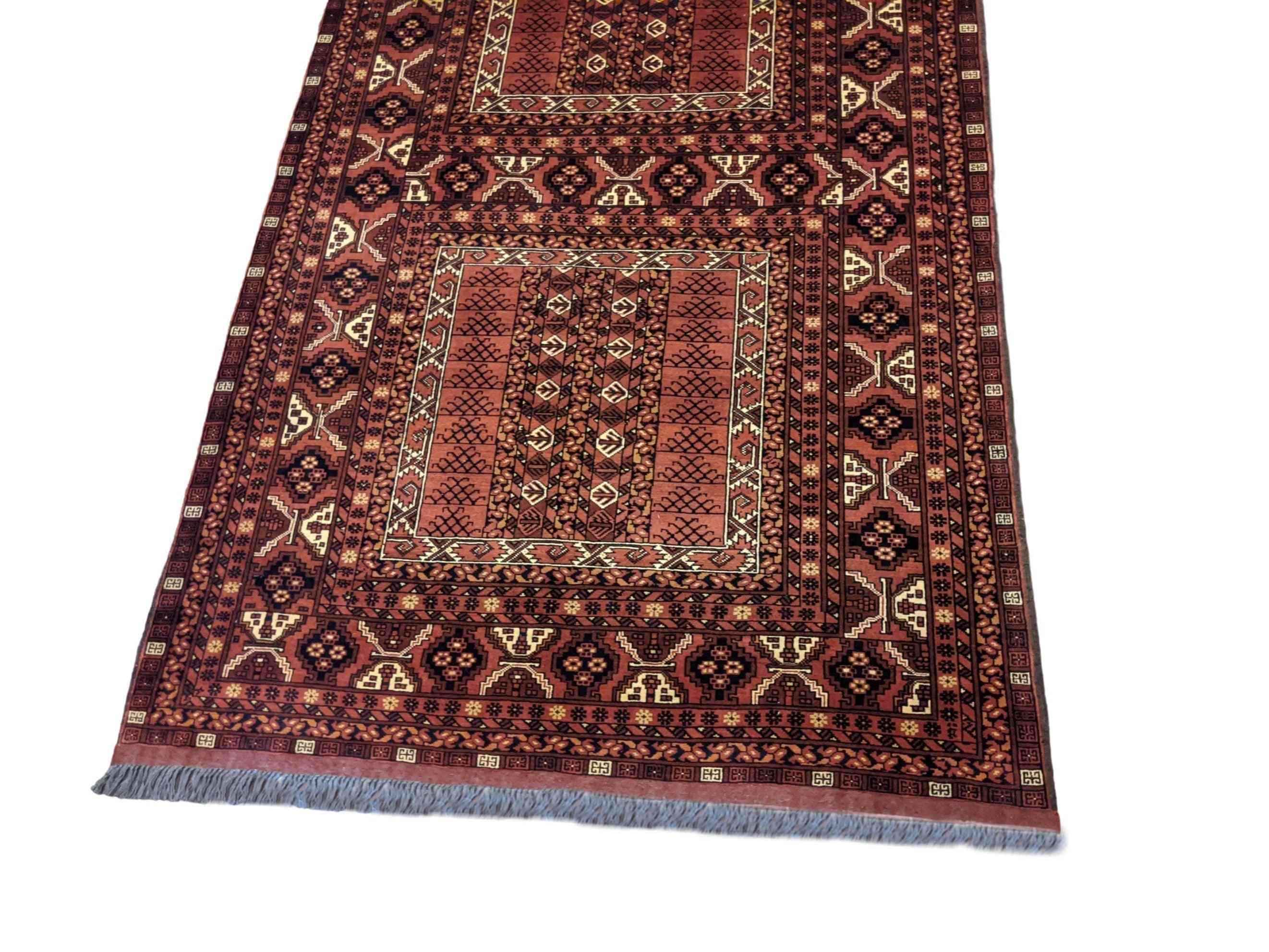 260 x 168 cm Afghan Hachlu Tribal Red Rug - Rugoutlet