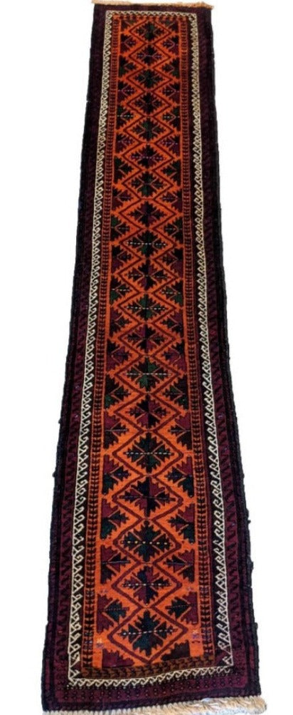 260 x 49 cm Persian Baluch Traditional Red Rug - Rugoutlet