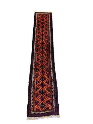 260 x 49 cm Persian Baluch Traditional Red Rug - Rugoutlet