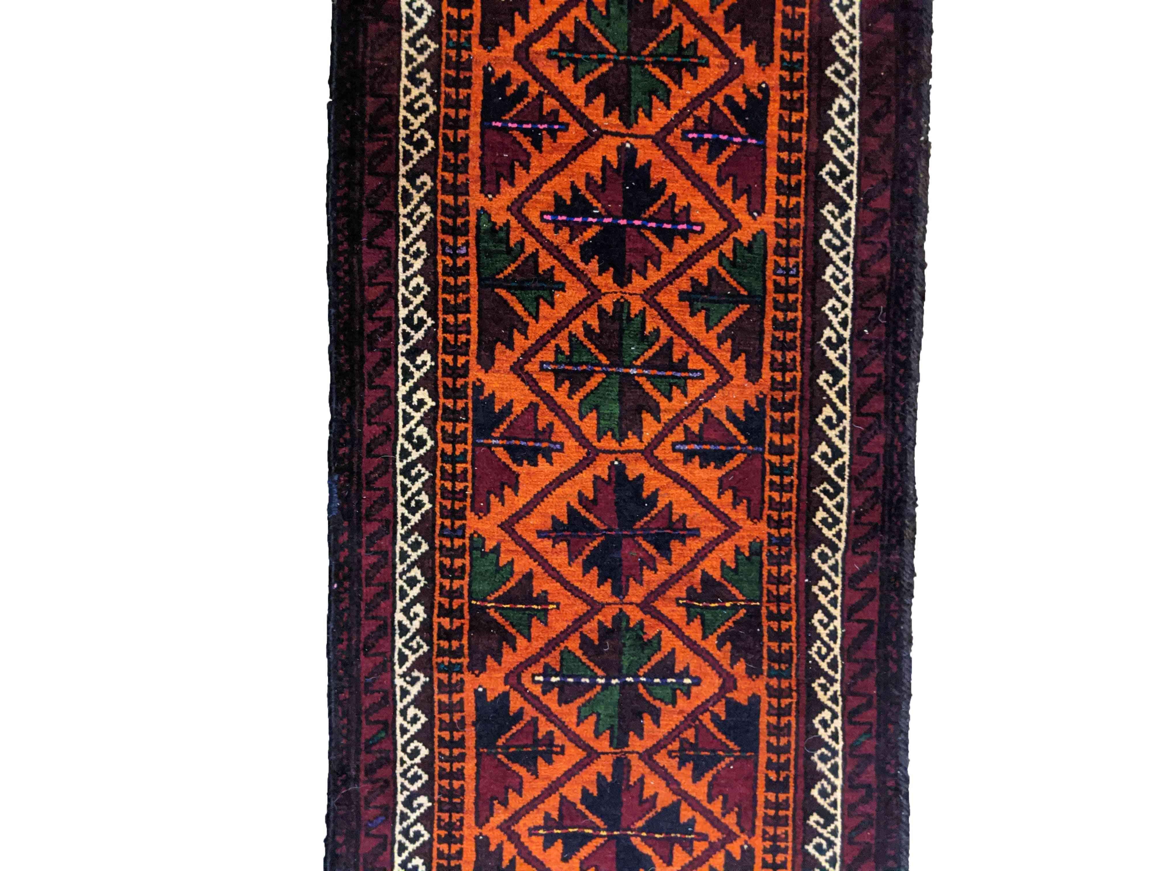 260 x 49 cm Persian Baluch Traditional Red Rug - Rugoutlet