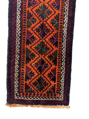 260 x 49 cm Persian Baluch Traditional Red Rug - Rugoutlet