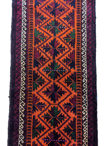 260 x 49 cm Persian Baluch Traditional Red Rug - Rugoutlet