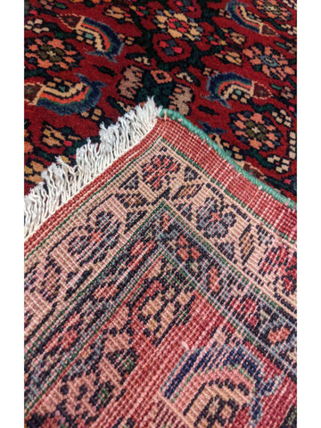 260 x 75 cm Persian Hamadan Traditional Red Rug - Rugoutlet