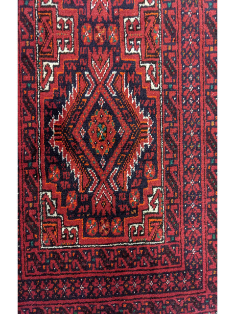 261 x 53 cm Persian Baluch Tribal Red Rug - Rugoutlet