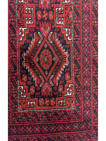 261 x 53 cm Persian Baluch Tribal Red Rug - Rugoutlet