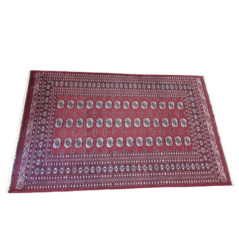 262 x 164 cm Pakistan Bukhara Traditional Red Rug - Rugmaster