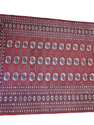 262 x 164 cm Pakistan Bukhara Traditional Red Rug - Rugmaster