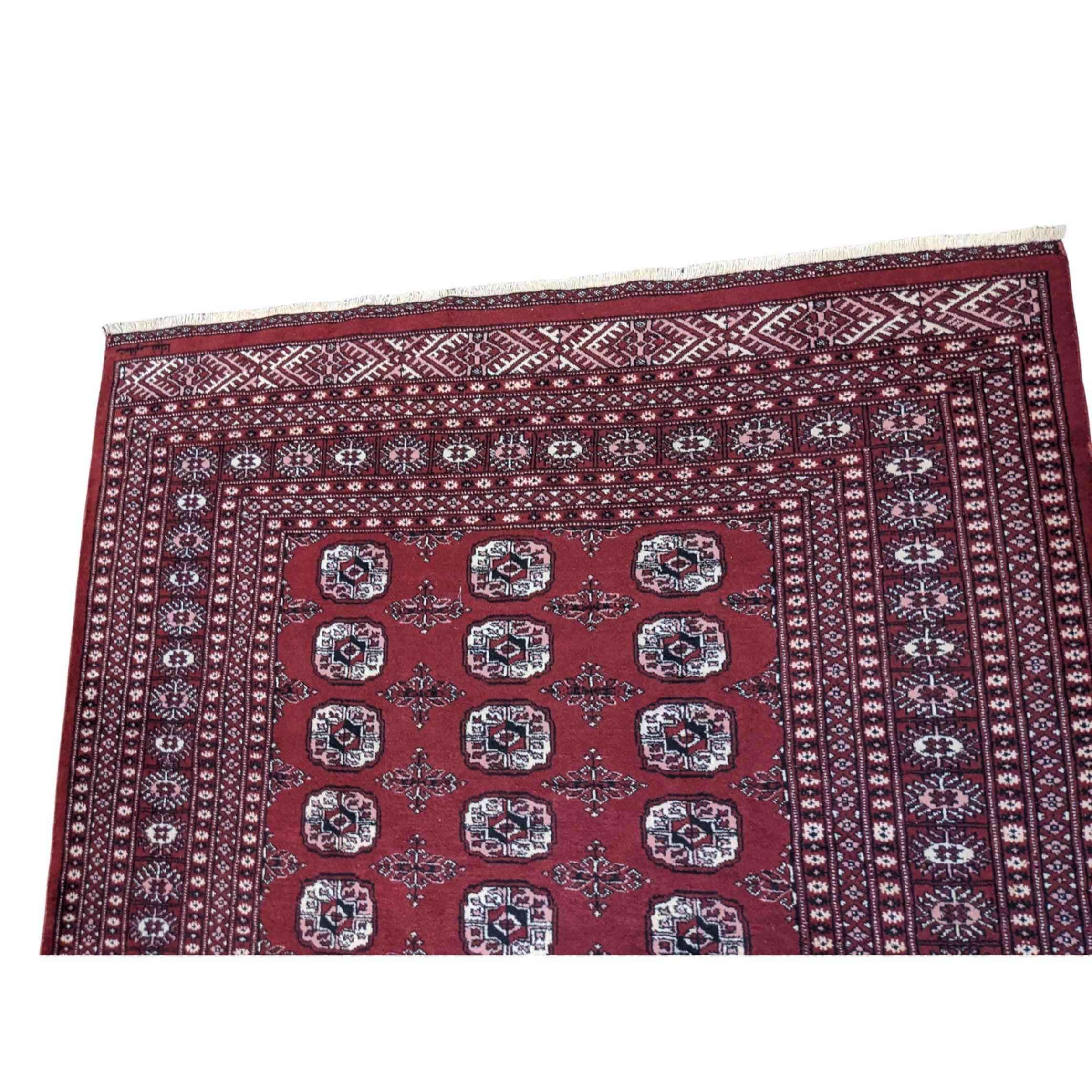 262 x 164 cm Pakistan Bukhara Traditional Red Rug - Rugmaster