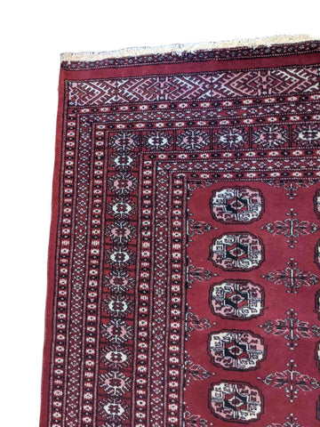 262 x 164 cm Pakistan Bukhara Traditional Red Rug - Rugmaster