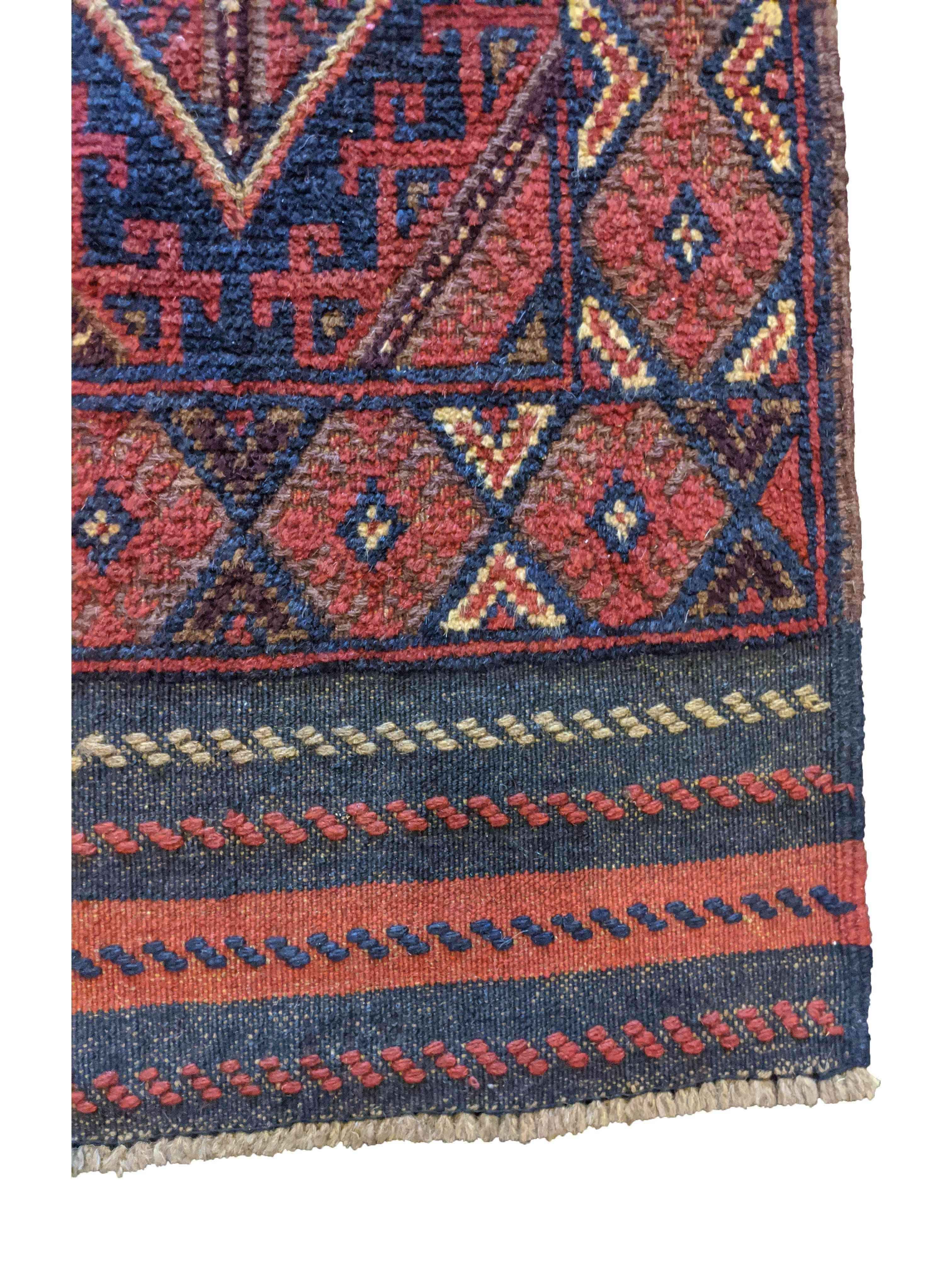 262 x 60 cm Afghan Mushwani Traditional Blue Rug - Rugoutlet