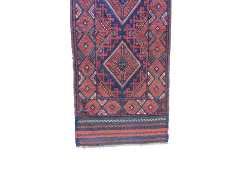 262 x 60 cm Afghan Mushwani Traditional Blue Rug - Rugoutlet