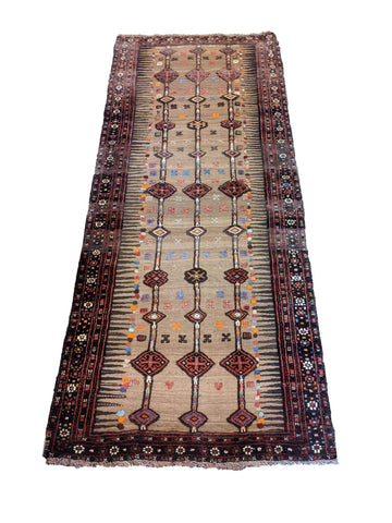 263 x 108 cm nomadic Persian Baluch Tribal Yellow Rug - Rugoutlet