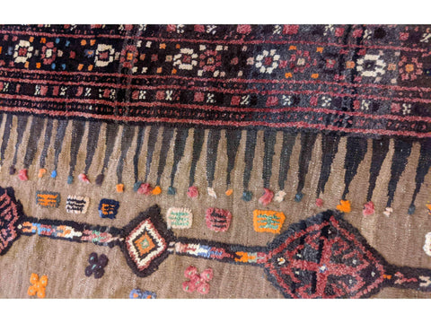 263 x 108 cm nomadic Persian Baluch Tribal Yellow Rug - Rugoutlet