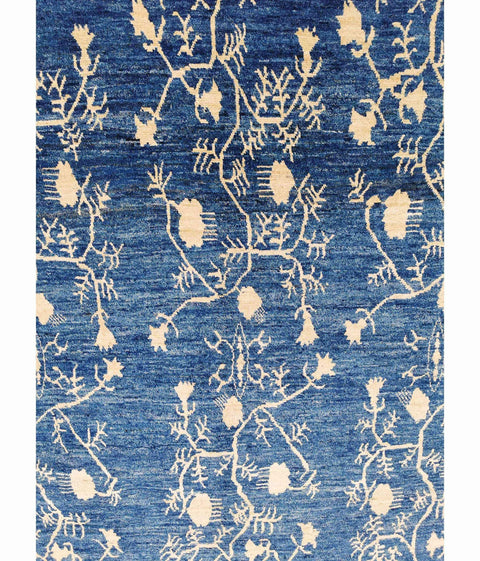 264 x 196 cm Modern Blue and Yellow Modern Blue Rug - Rugmaster