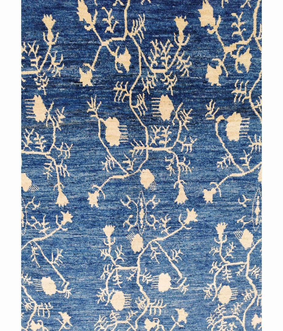 264 x 196 cm Blue and Yellow Blue Rug - Rugoutlet