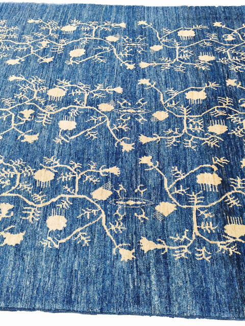 264 x 196 cm Modern Blue and Yellow Modern Blue Rug - Rugmaster